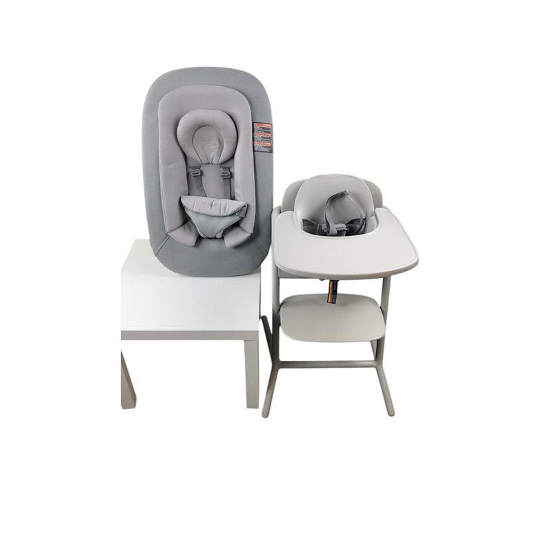 Cybex Lemo 4-in-1 High Chair And Bouncer, Complete Set, Suede Grey