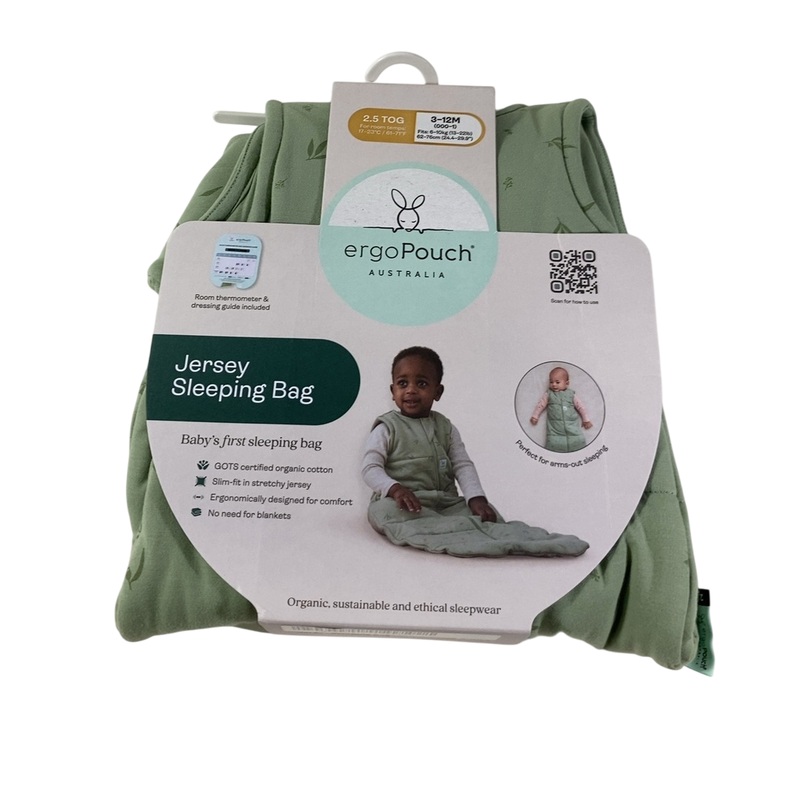 ErgoPouch Jersey Sleeping Bag 2.5 TOG, 3-12 months, Willow
