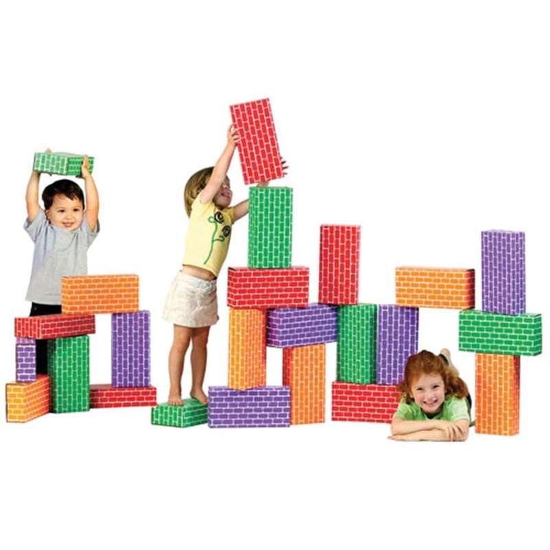 ImagiBRICKS Giant Rainbow Blocks (24-piece variety set)