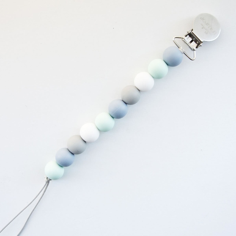 Loulou Lollipop Lolli Soother Holder – Blue/Grey