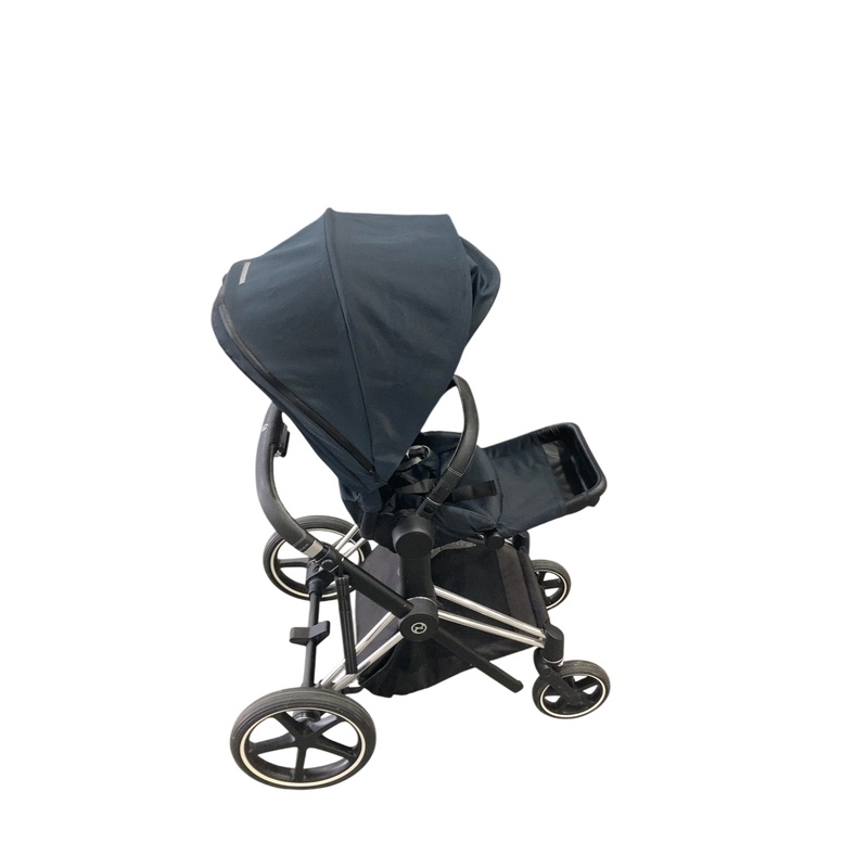 Cybex PRIAM Stroller, 2019, Chrome With Black Details, Deep Black