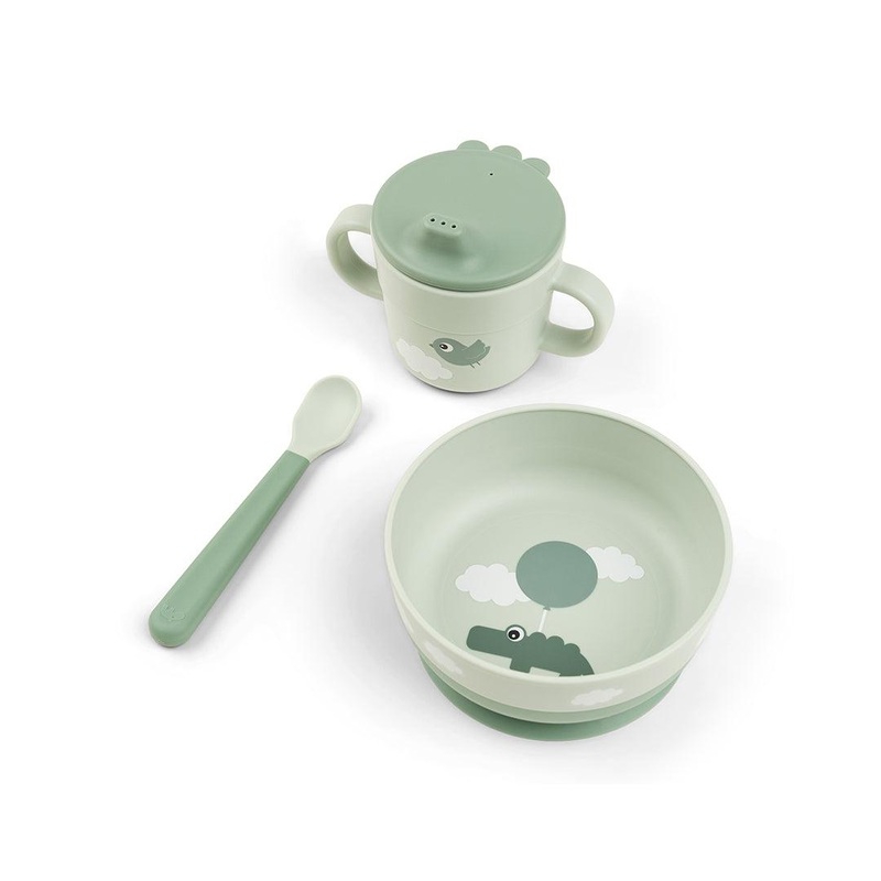 Done by Deer – Foodie First Meal Set – Green – Happy Clouds
