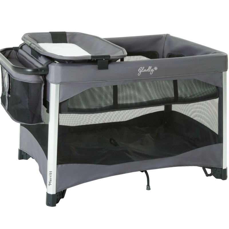 Gladly Family Merritt Travel Crib and Playard, Carbon