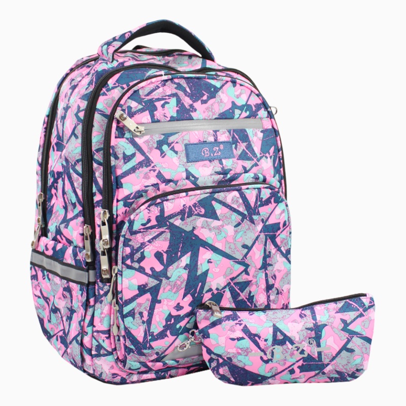 Pinkish School Set – 20 Inches (Backpack + Pencil Case)