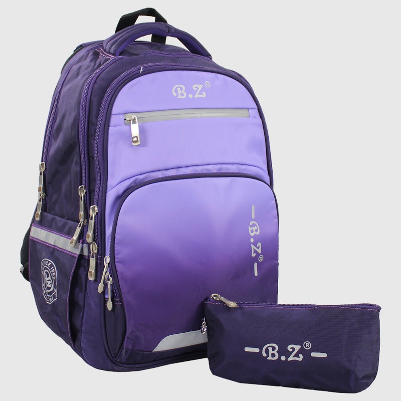 Purple 20 Inches Backpack + Pencil Case