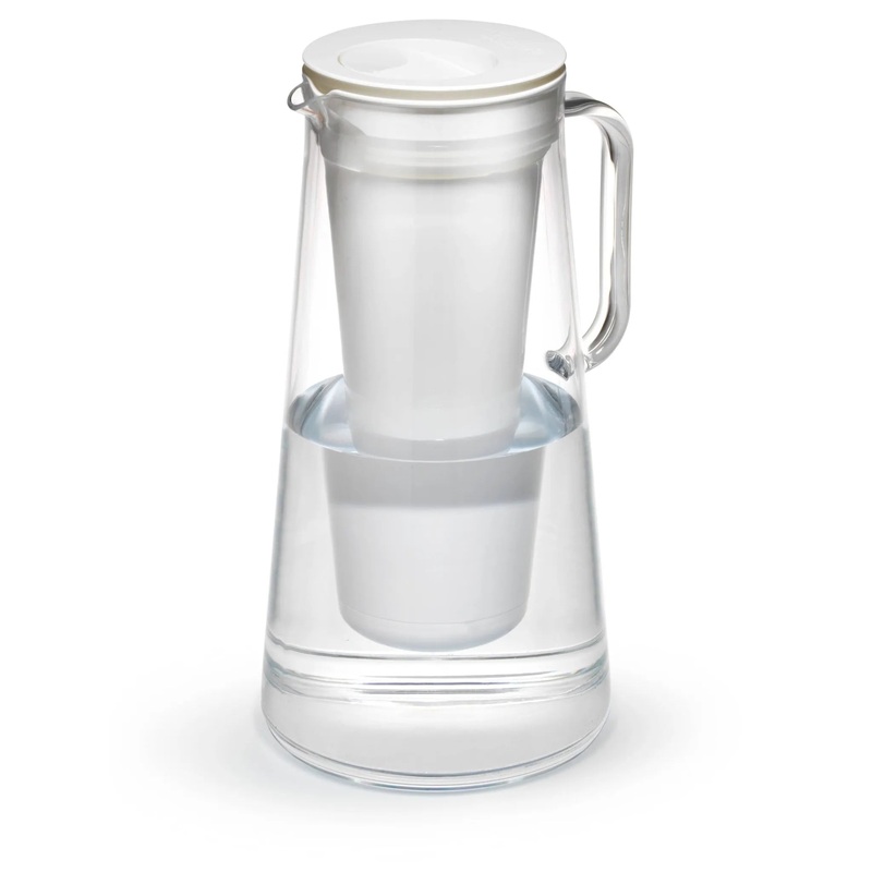Home 10 Cup Plastic Water Filter Pitcher – White