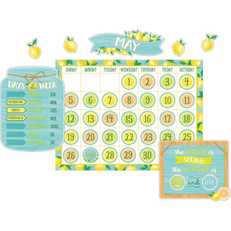 Lemon Zest Calendar Bulletin Board Set(C)