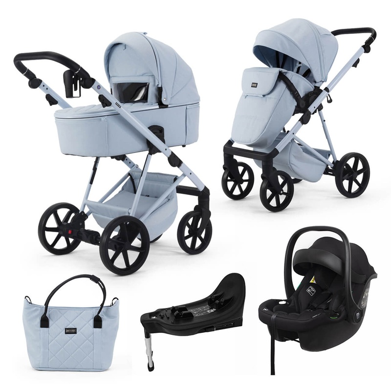 Mee-Go Milano Natura 3-in-1 Plus Base Travel System – Sky