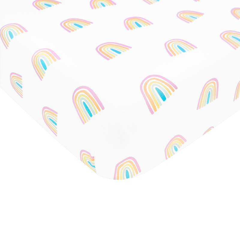 Mini Crib Sheet in Poi Rainbow