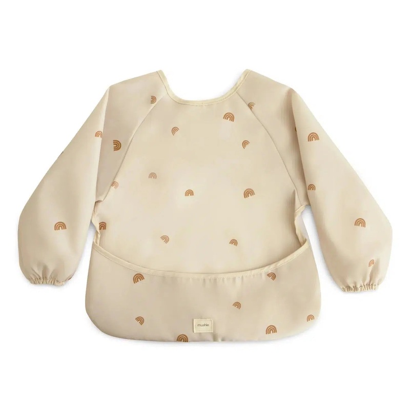 Mushie – Long Sleeve Bib – Rainbows