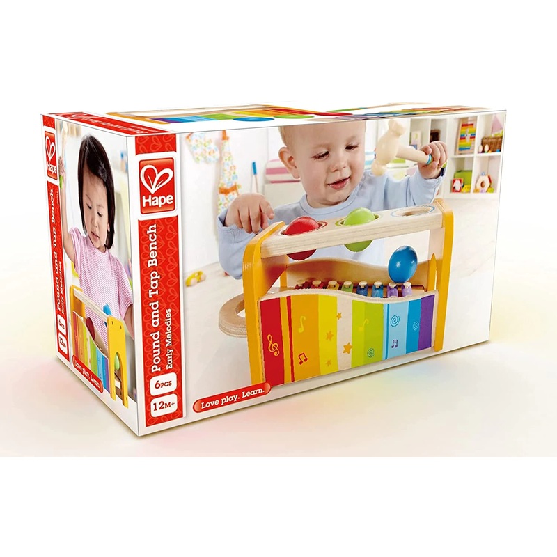 Hape Pound & Tap Bench With Slide Out Xylophone