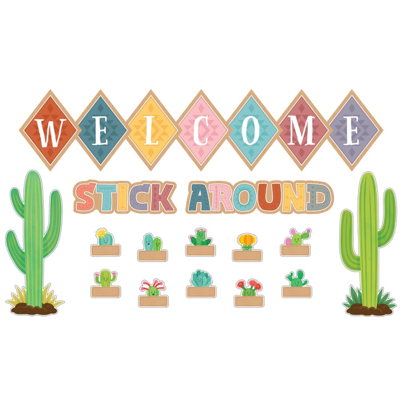 Happy Cactus Crew Welcome Bulletin Board Set