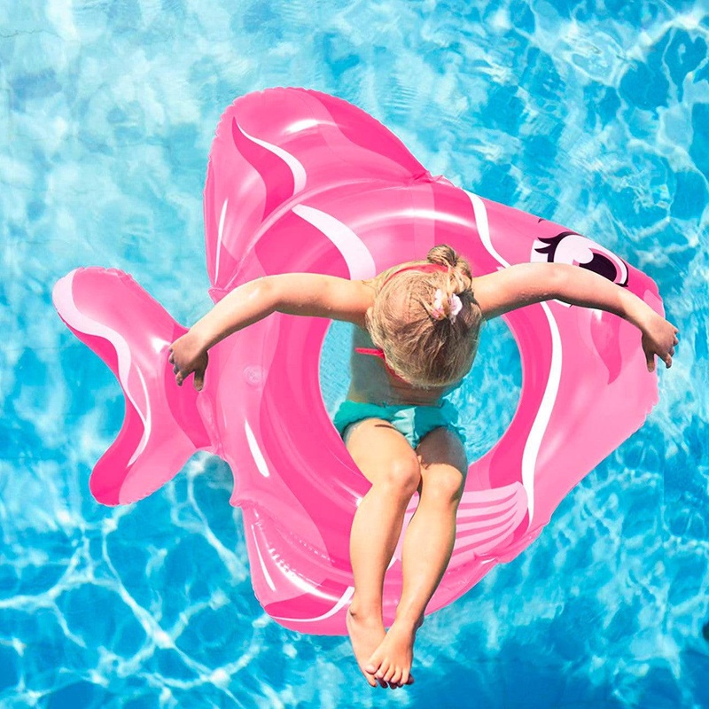 31″ Pink Inflatable Fish Children’s Swim Ring