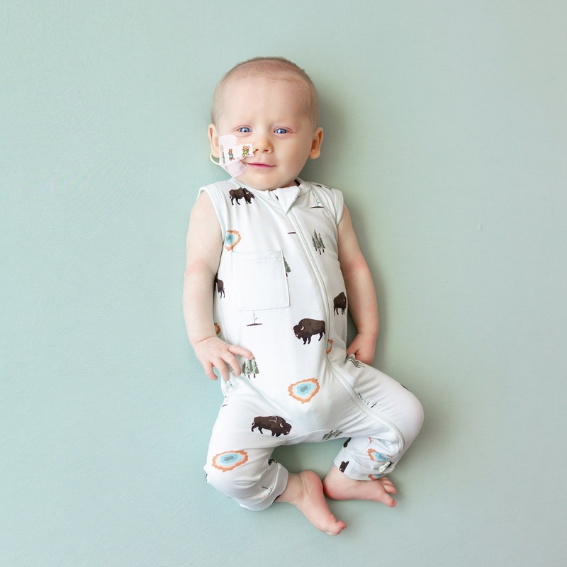 Zippered Sleeveless Romper in Yellowstone