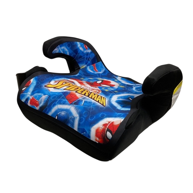 KidsEmbrace Backless Booster Car Seat, 2024, Spiderman Blue Web