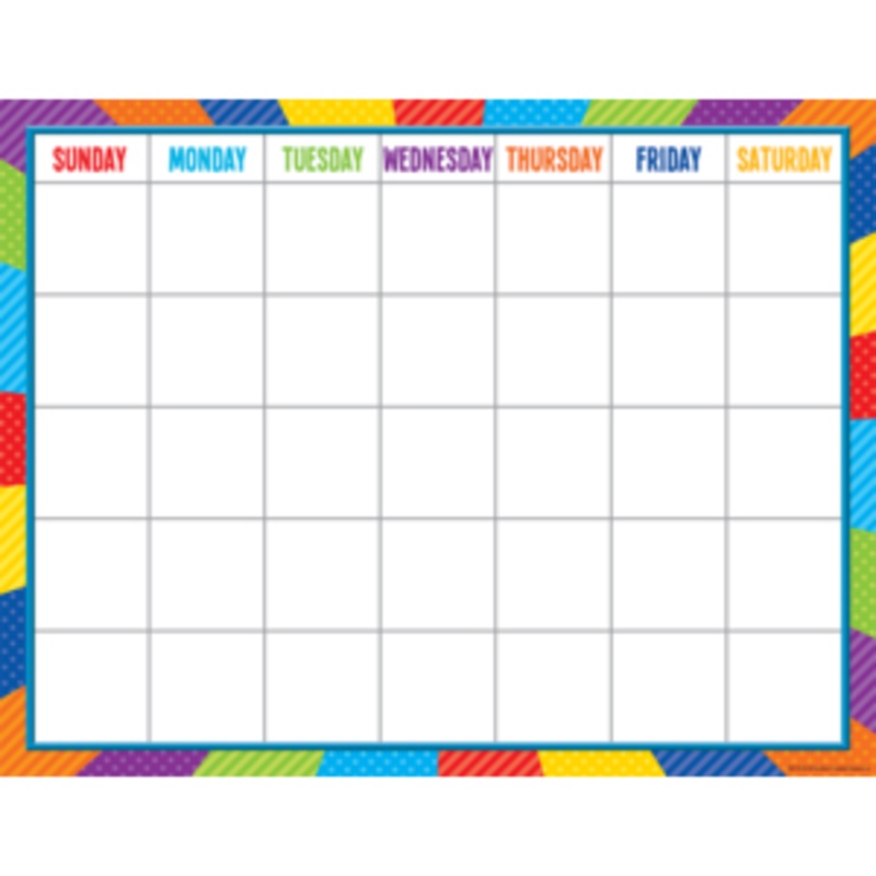 Playful Patterns Calendar Chart