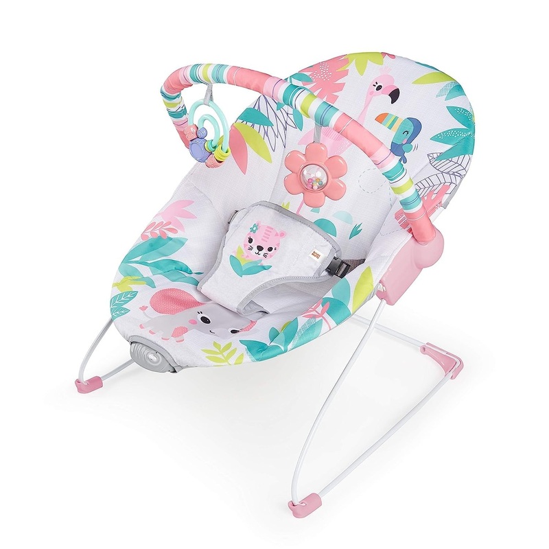 Bright Starts Vibrating Bouncer, Flamingo Vibes