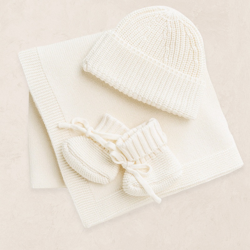 Knit Beanie Bundle – Ivory