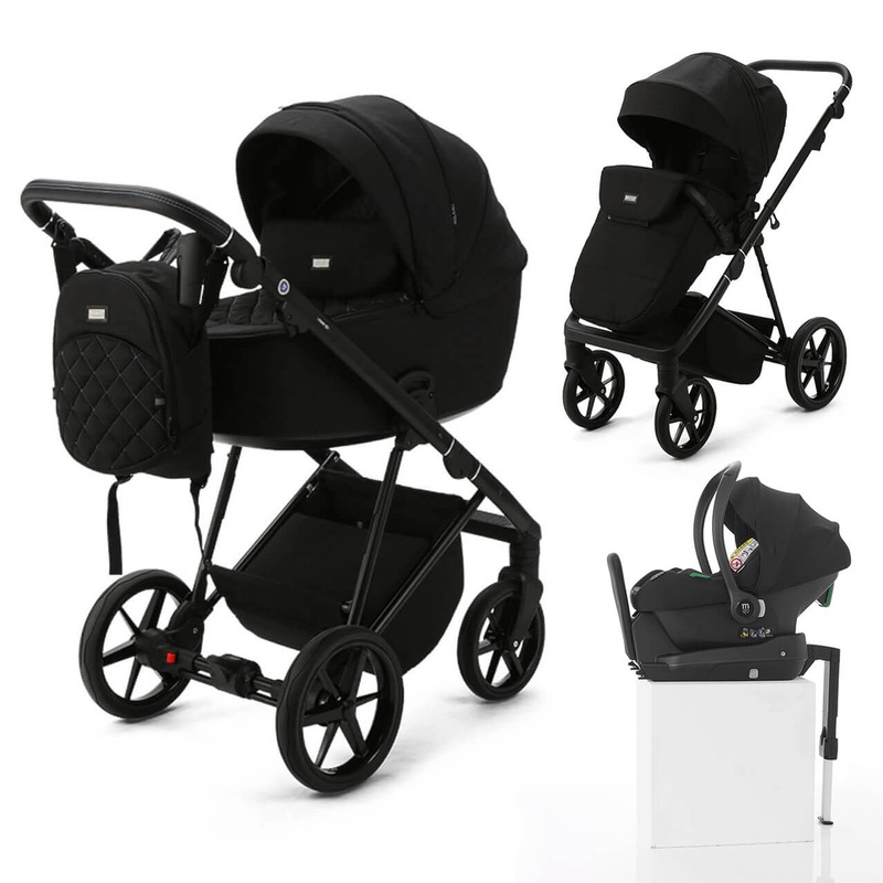 Mee-Go Milano Evo 3-in-1 Plus Base Travel System – Abstract Black