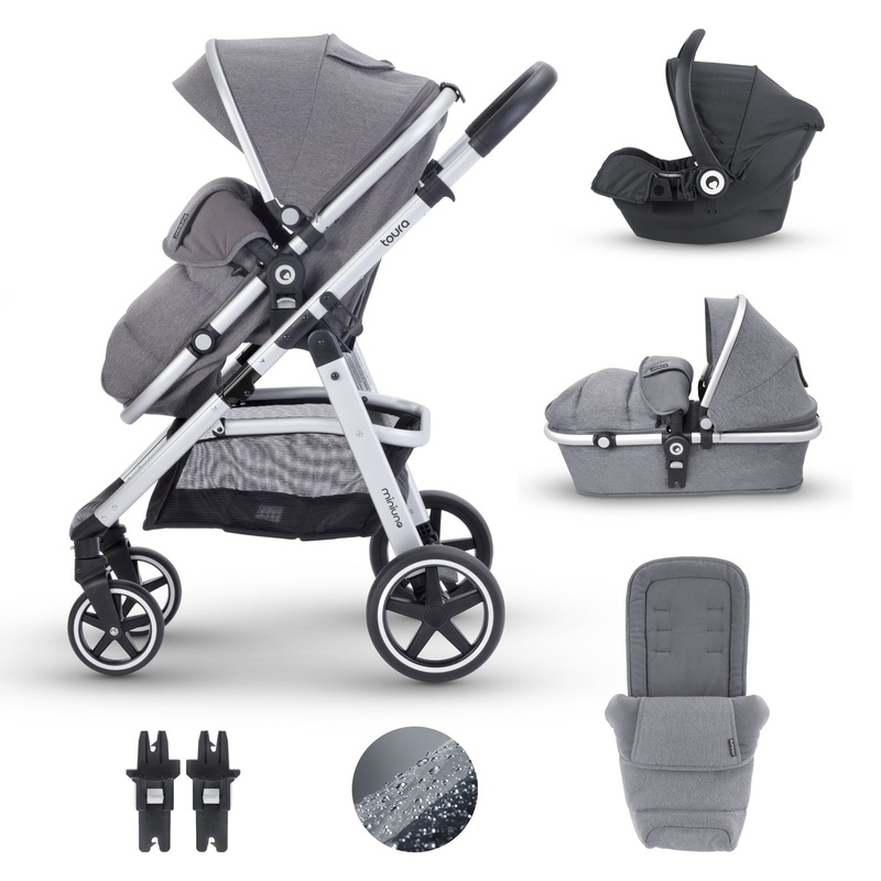 Miniuno Toura Travel System – Grey Herringbone