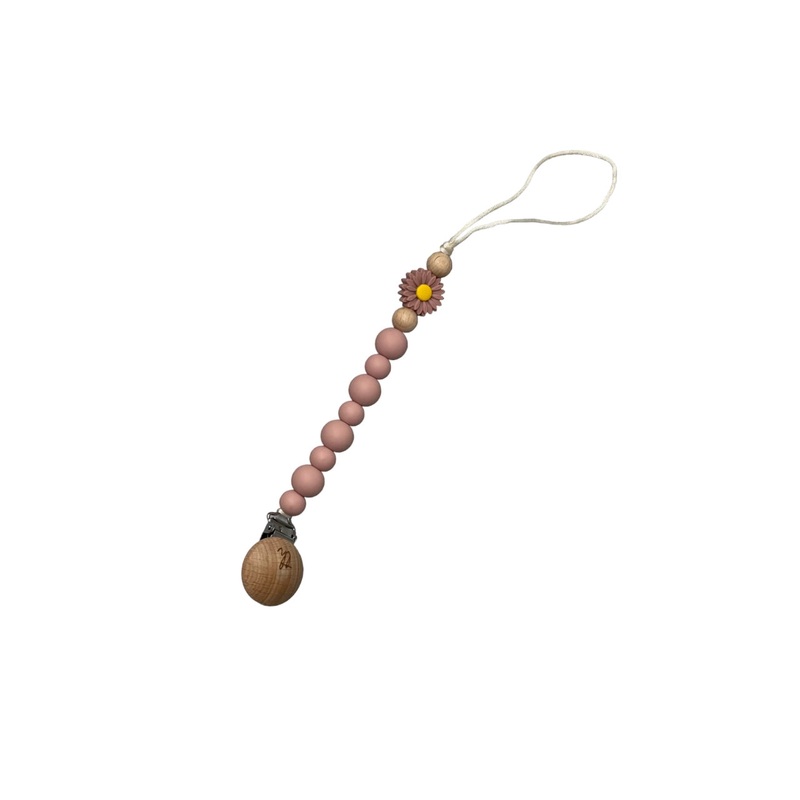 Three Hearts Daisy Pacifier Toy Clip