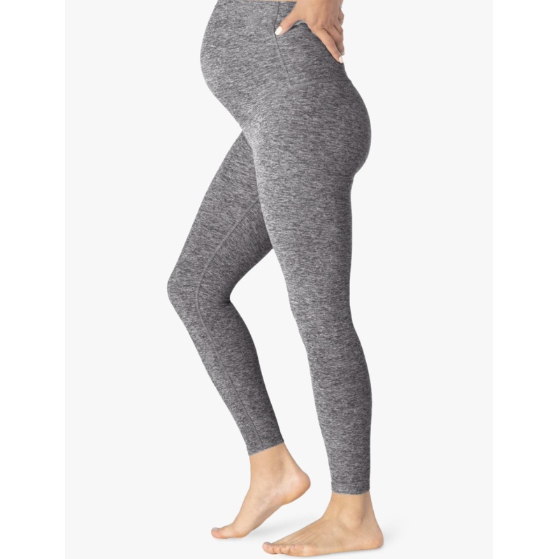 Spacedye Love the Bump Midi Maternity Leggings – Black/White