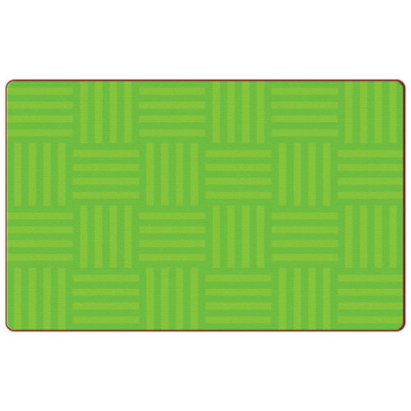 Tone-on-Tone Solids Carpet, Hash Tag Design, 7’6″ x 12′ Rectangle, Lime