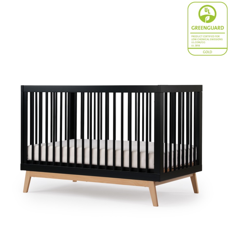 Dadada – Soho 3-in-1 Convertible Crib – Black + Natural