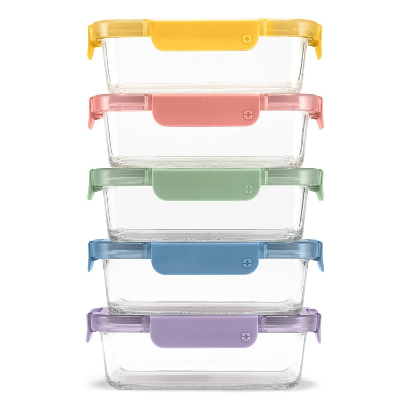 Ello Color Lock 10pc (set of 5) glass containers