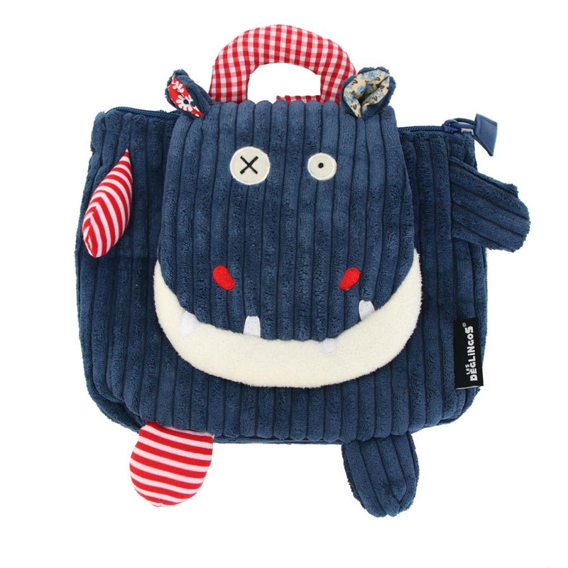 Les Deglingos Corduroy Backpack Hippipos The Hippo