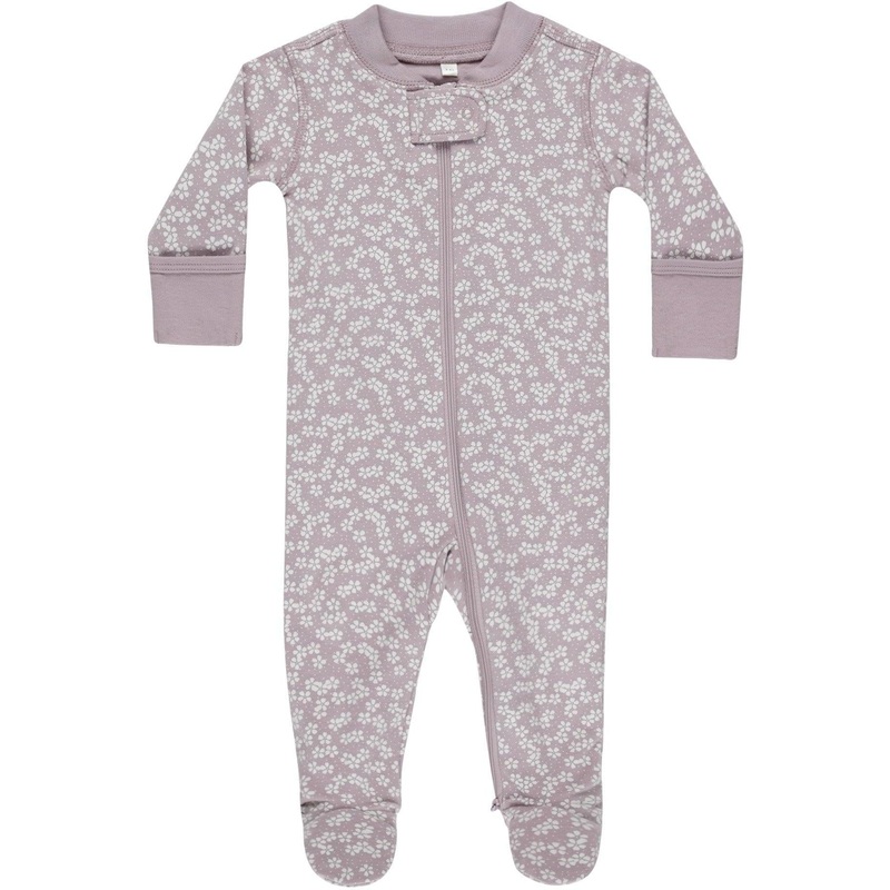 Quincy Mae Zip Long Sleeve Sleeper Footie || Lavender Ditsy