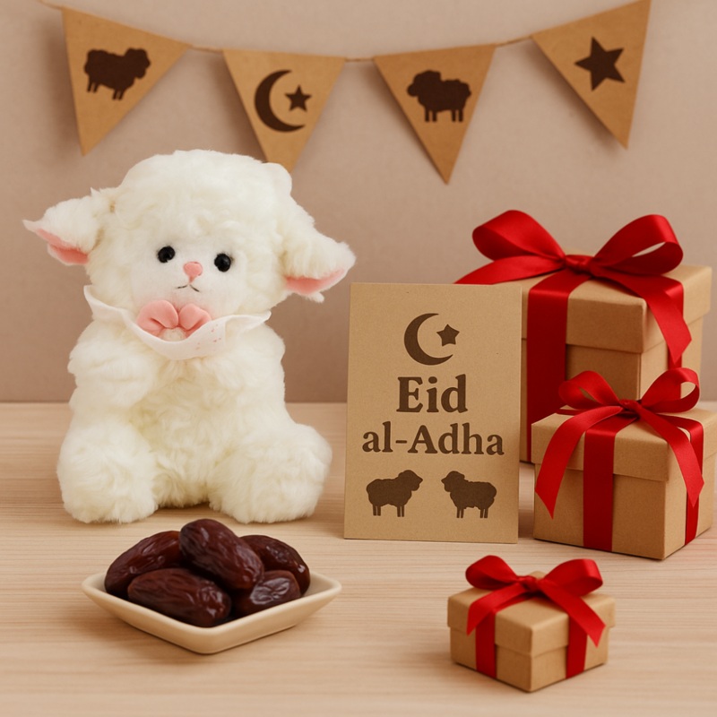 Sheep Plush Toy – Pink Bow