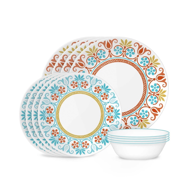 12pc Vitrelle Terracotta Dinnerware Set, Service for 4