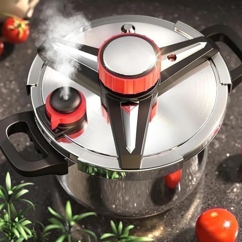 18/8 Stainless Steel Pressure Cooker 10 Quart Cook Pots 15 PSI