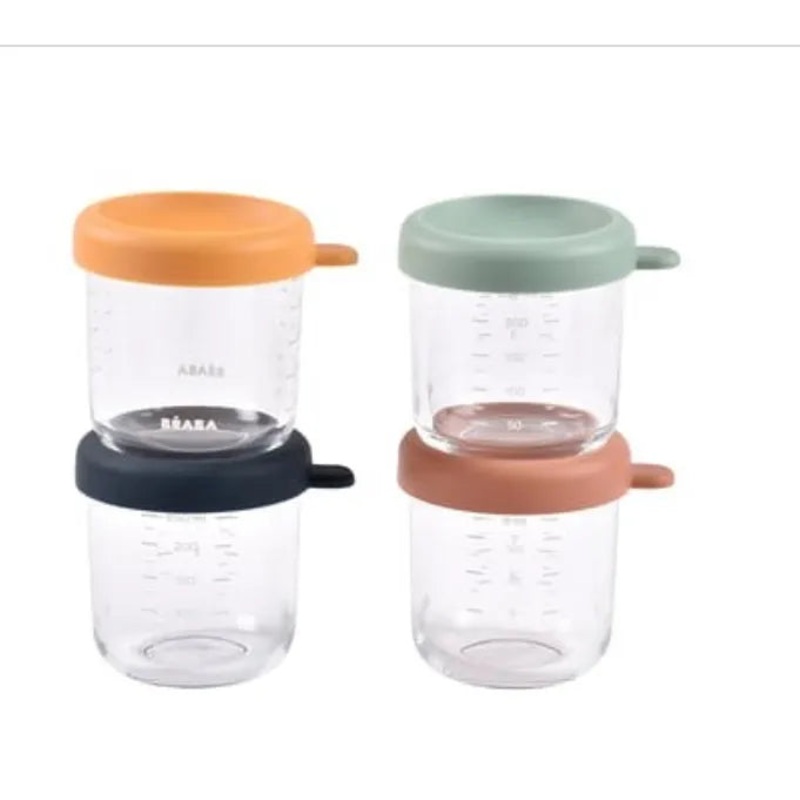 4 Pack Glass Baby Food Jars 250ml/8oz – Sunrise