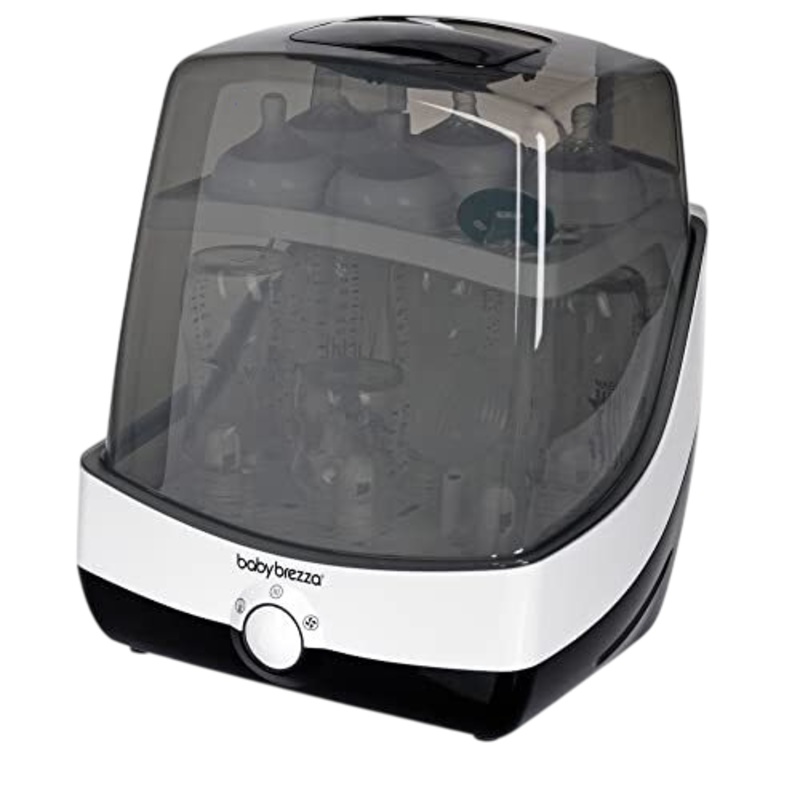 Baby Brezza Superfast Sterilizer Dryer, White on Black