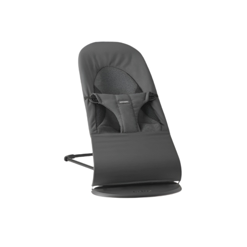 BabyBjorn Bouncer Balance, Black Frame, Dark Gray TriFabric