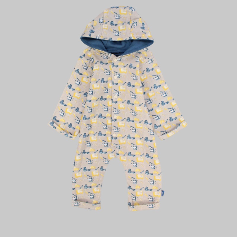 Building Equipment Long-Sleeved Hooded Footless Onesie