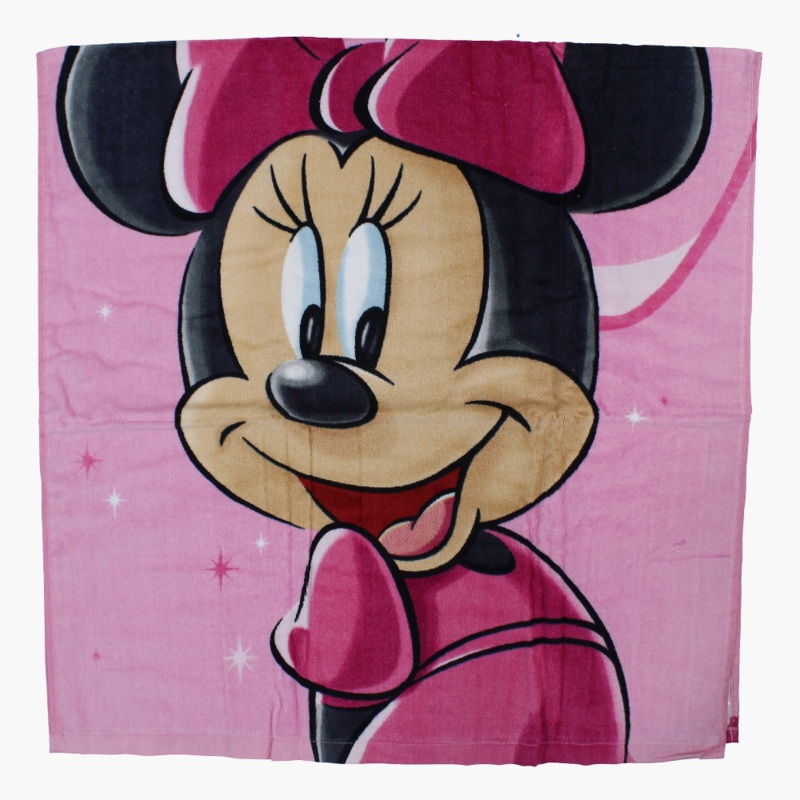 Girls Beach Towel  Pink with Minnie Mouse Print (60×120 cm)