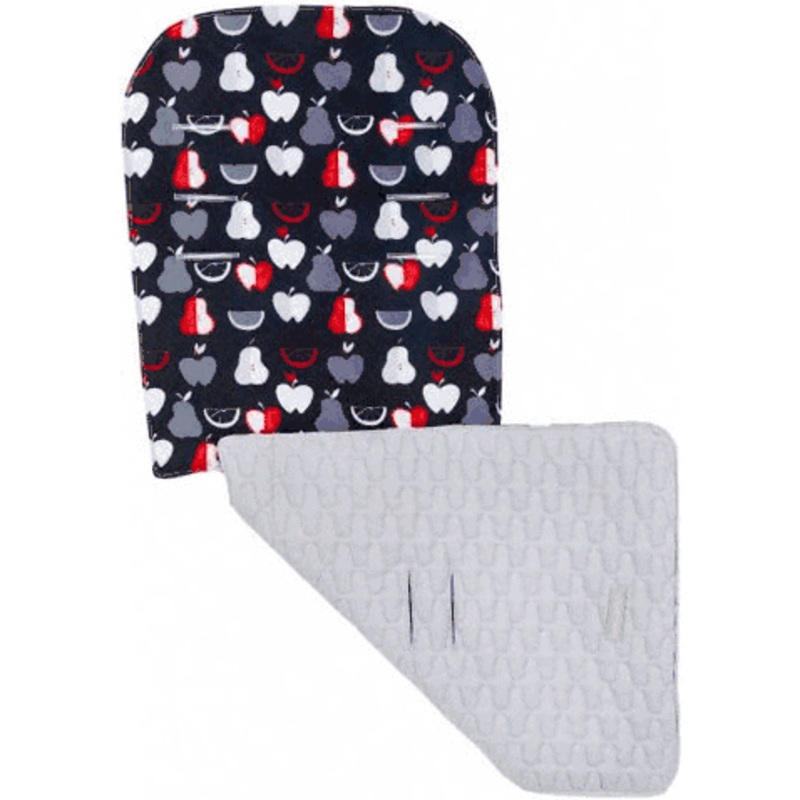 Maclaren Reversible Seat Liner Fruit Punch Black Scarlet