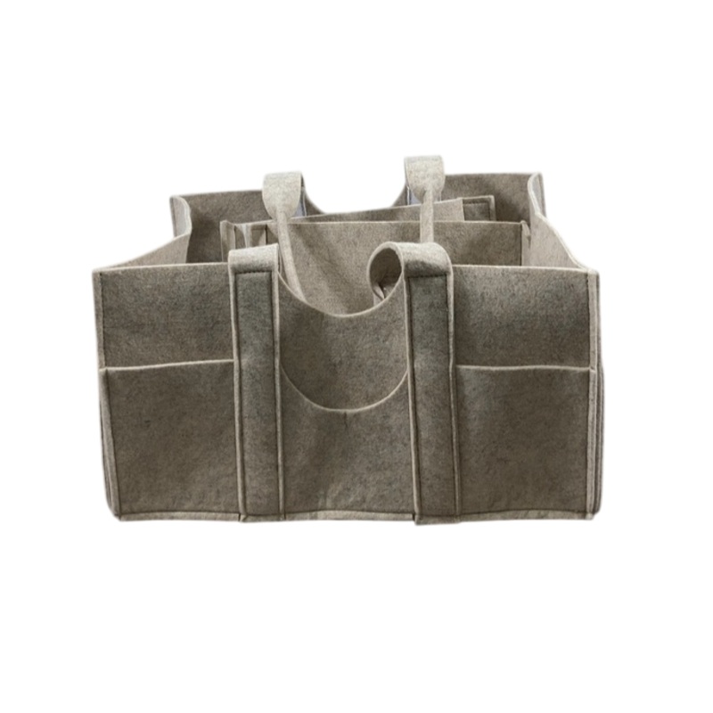 Sprucely Felt Diaper Caddy, Medium, Heather Oat