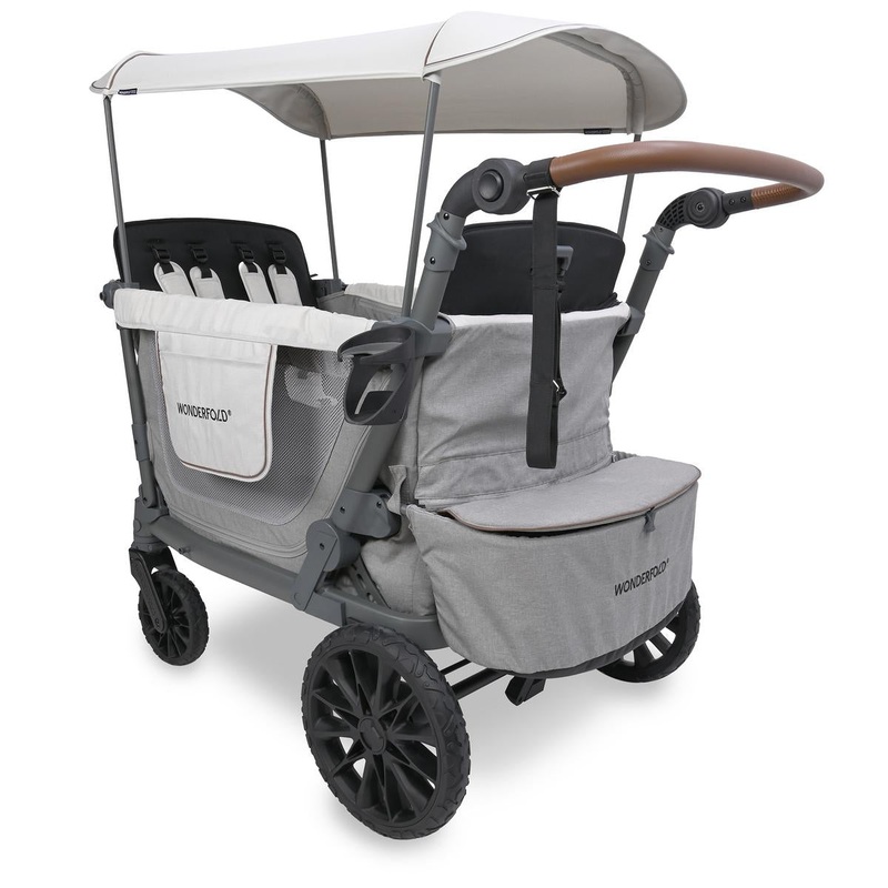WonderFold L4 Quad (4 Seater) Stroller Wagon – Gray