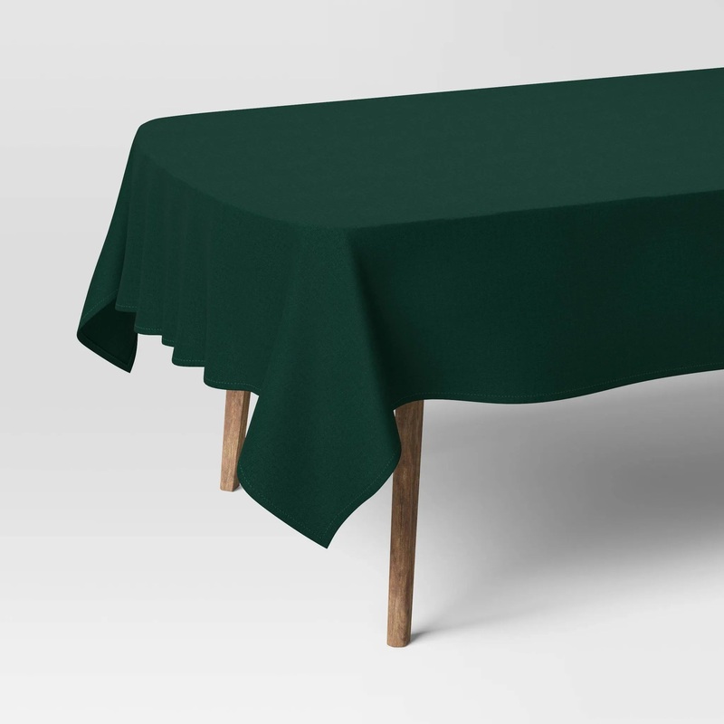 104″x60″ Solid Tablecloth Green