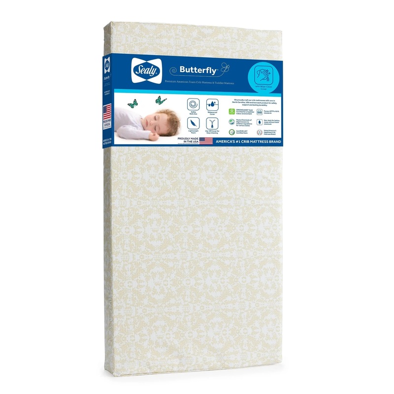 Butterfly Premium Firm Crib Mattress and Toddler Mattress