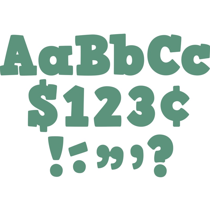 Eucalyptus Green 4″ Bold Block Letters Combo Pack