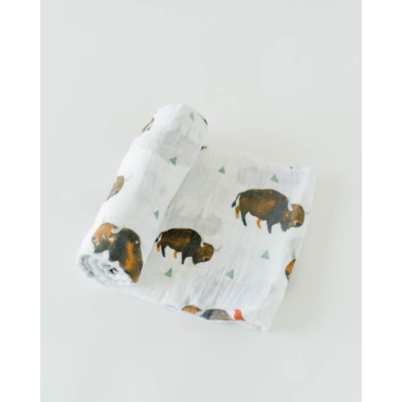 Little Unicorn Cotton Muslin Single Swaddle – Bison