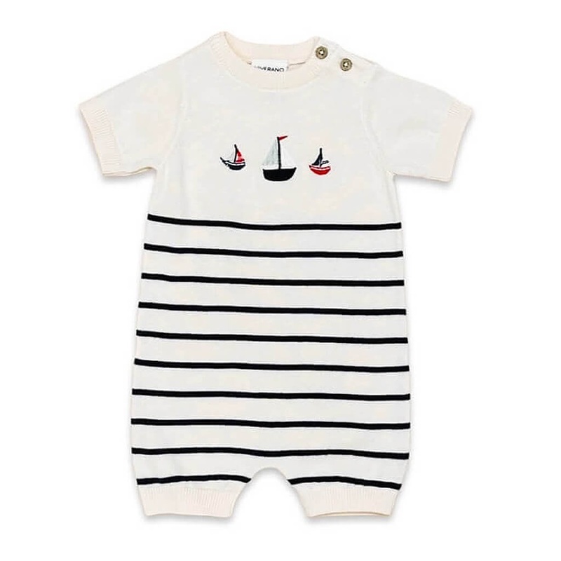 Sailboat Knit Short Romper