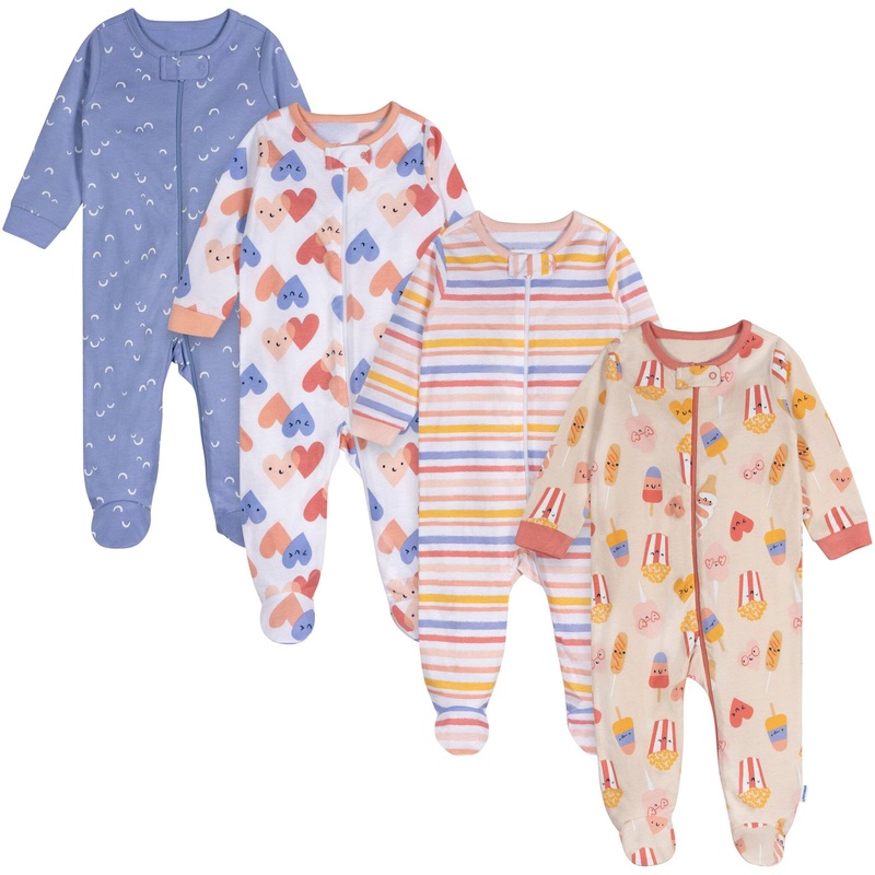 4-Pack Baby Girls Carnival Treats Sleep ‘N Plays