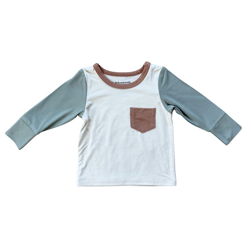 Colorblock Pocket Shirt – Fern