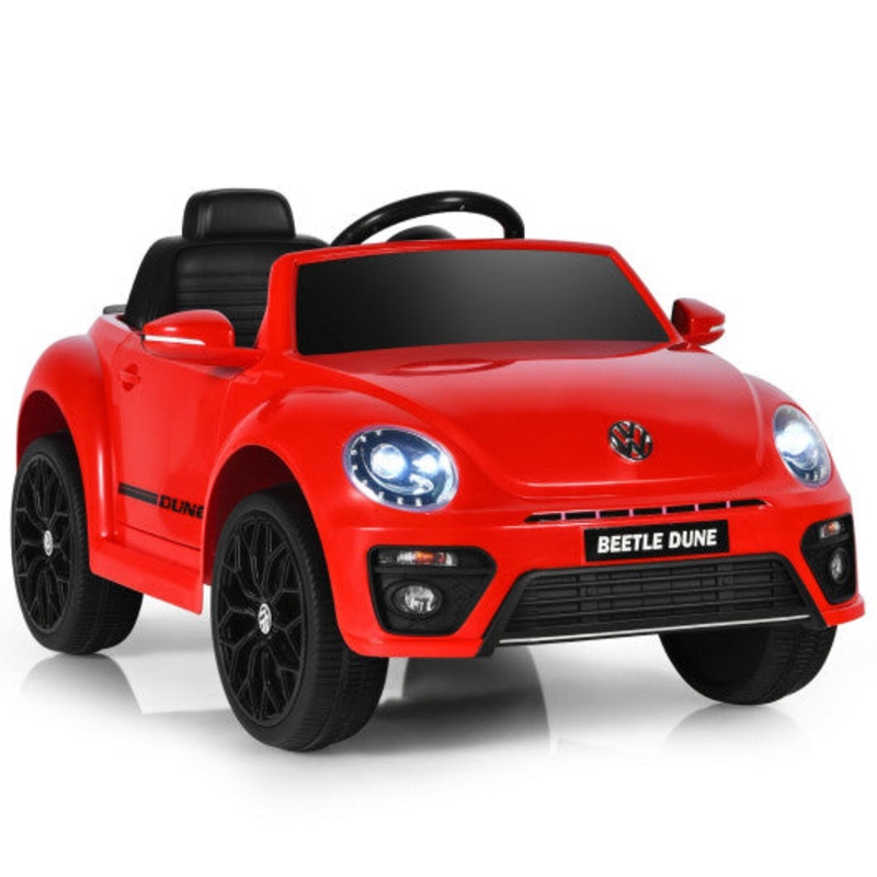 Volkswagen Beetle Kids Electric Ride on Car With Remote Control-Red